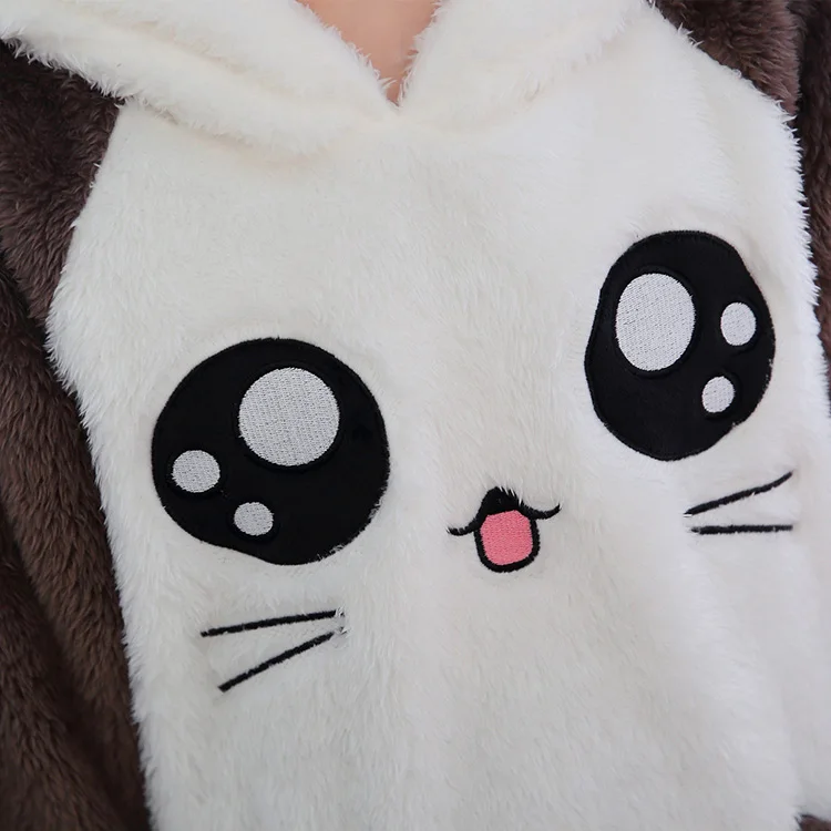 Winter New Women's Flannel Hooded Long Sleeve Pajamas Set Cute Leisure Women Sleepwear Set Gold Velvet Pyjamas Homewear