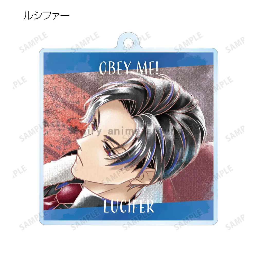 Брелок в стиле аниме 2-Obey Me кукла игра Asmodeus Beelzebub Belphegor Leviathan Lucifer Mammon акриловый