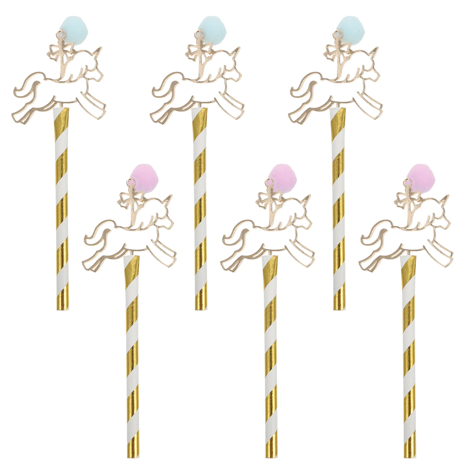 

10 Pcs Kids Birthday Cake Picks Decorations Birthday Party Supplies Fruitcakes Carousel Card Props Cake Insert