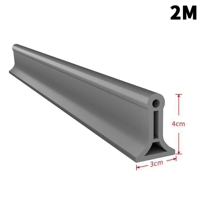 

2 м клейкая водяная плотина для душа, гибкая водонепроницаемая уплотнительная лента для пола в ванной комнате и кухонной раковины, пороговый барьер для остановки воды своими руками