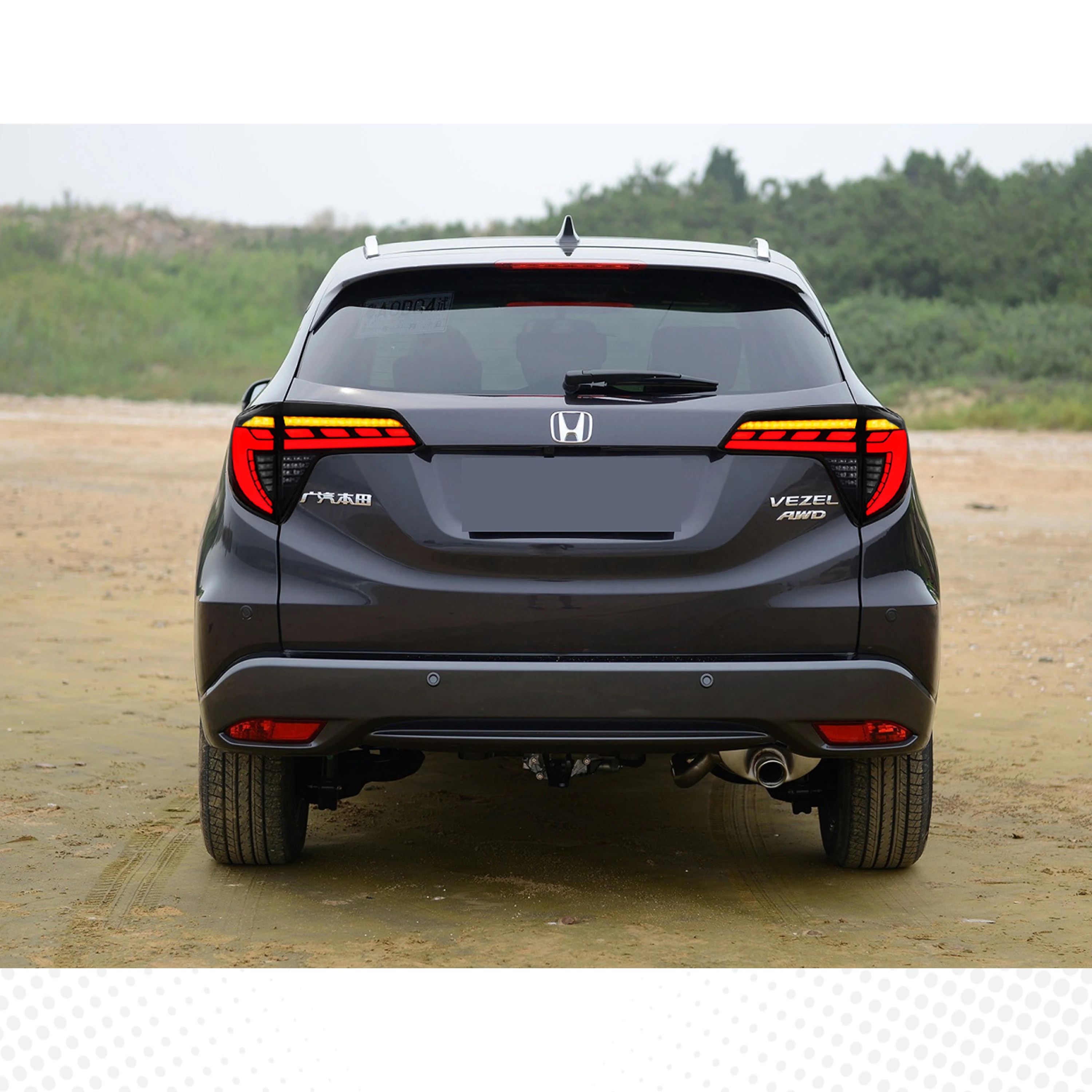 Светодиодные задние фонари для Honda HRV HR-V 2016-2022 с анимацией запуска