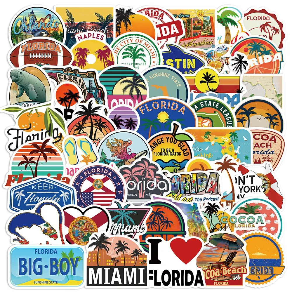 

50 Pieces/Pack Text Landscape Graffiti Stickers Waterproof Notebook Luggage Graffiti DIY Stickers Kids Toy