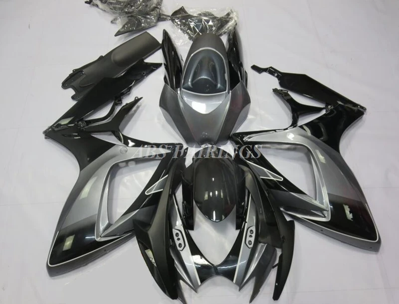 

Injection Mold New ABS Fairings Kit Fit For SUZUKI GSX-R 600 750 K6 2006 2007 Bodywork Set Black Gray