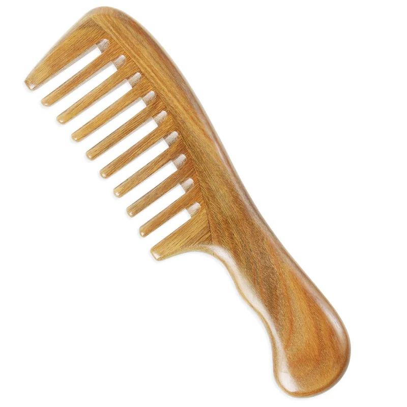 Sandalwood Hair Comb Handmade Fine Tooth Wooden Comb No Static No Snags Wood Combs Wide Tooth