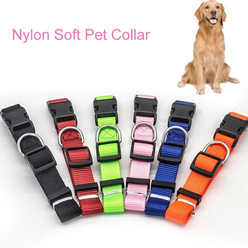 Small Cat Dog Collar Pet Freely Adjustable Nylon Collar Soft Comfortable Durable For Large Medium Dogs And Puppy Teddy Supplies