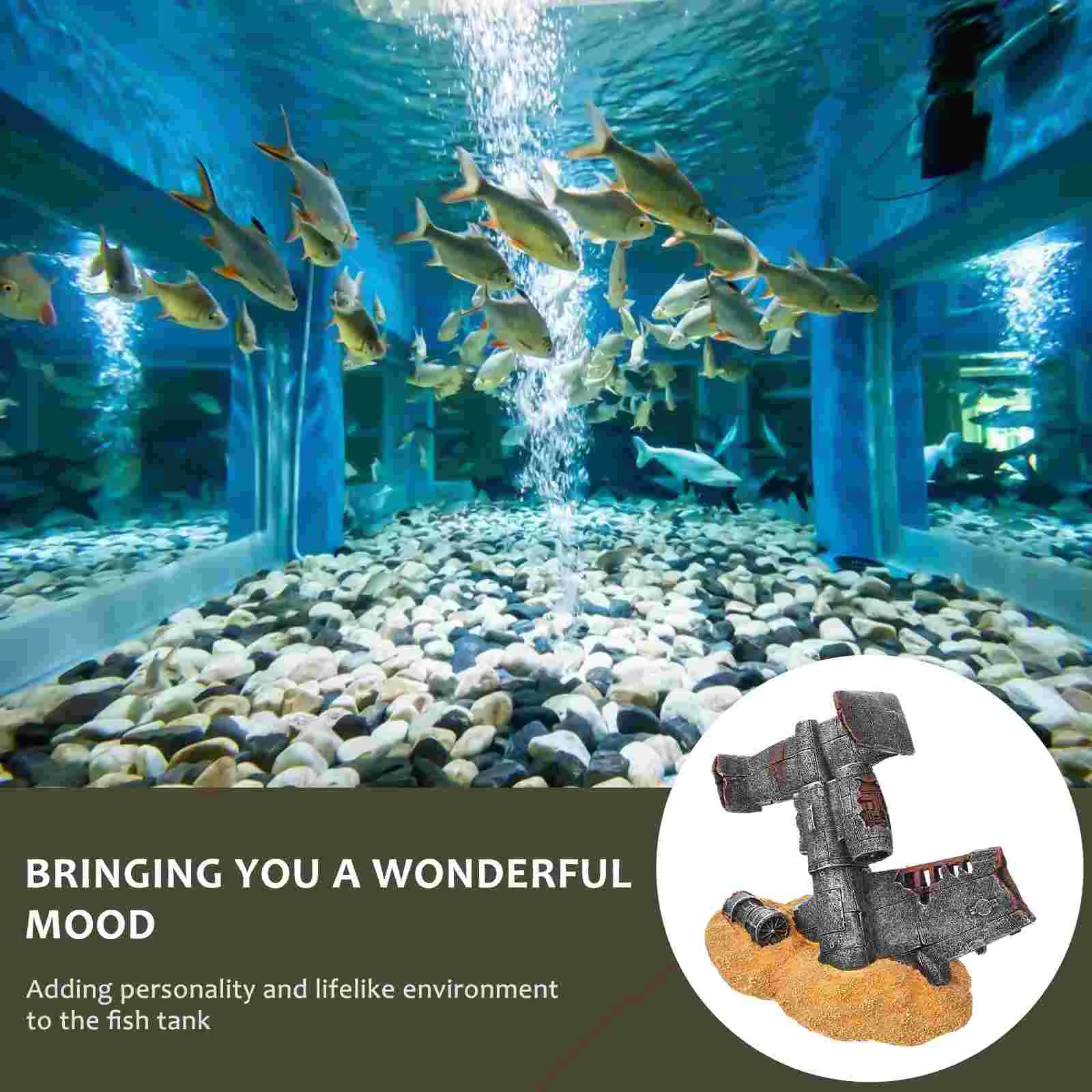 Аксессуары для аквариума с орнаментом полимерное украшение украшения офиса рыбы