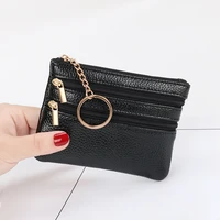 women wallet clutch three zip female short coin purse new design soft card holder wallet money bag