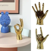 home decoration collectible figurines handmade crafts porcelain figurine statue adornment gesture finger figurine