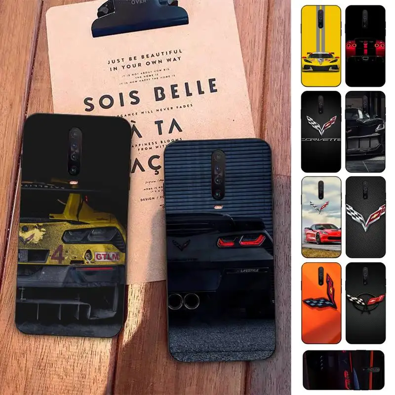 

Luxury Popular c-corvette Sport Car Phone Case for Redmi 5 6 7 8 9 A 5plus K20 4X S2 GO 6 K30 pro