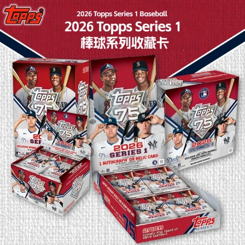 Фото Коллекционные бейсбольные карточки Hot Topps 2026 MLB 75th Anniversary Series 1 Jumbo Hobby Box: редкие, с премиальным набором спортивных карт Ота́ни №1