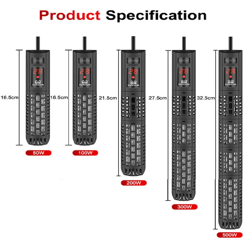 Нагреватель для аквариума SUNSUN погружной с ЖК-дисплеем 500 Вт |