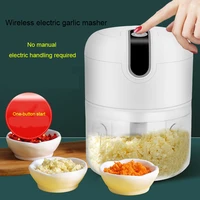100250ml electric garlic masher usb charging wireless electric portable chopper ginger chili vegetable masher kitchen tools