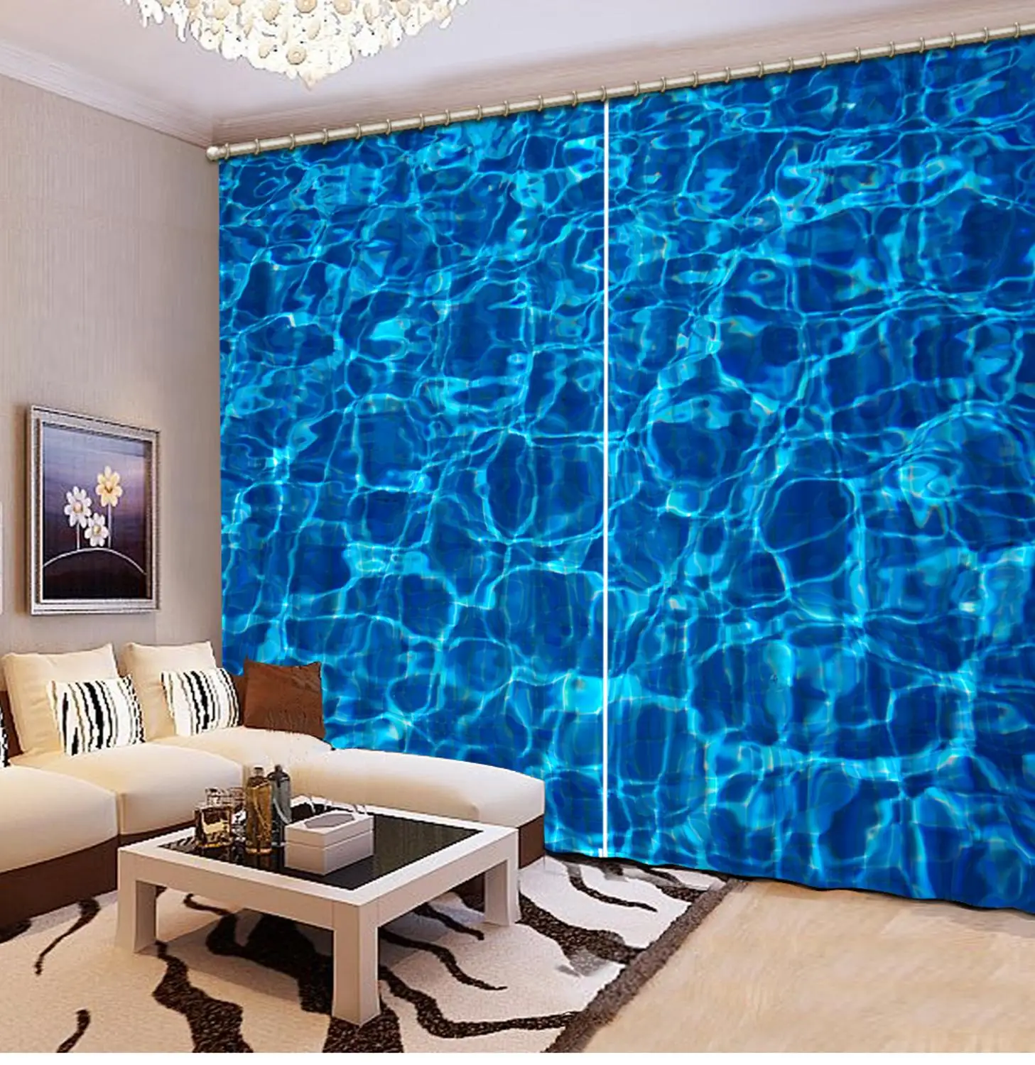 Роскошные плотные 3D оконные шторы индивидуального размера для гостиной