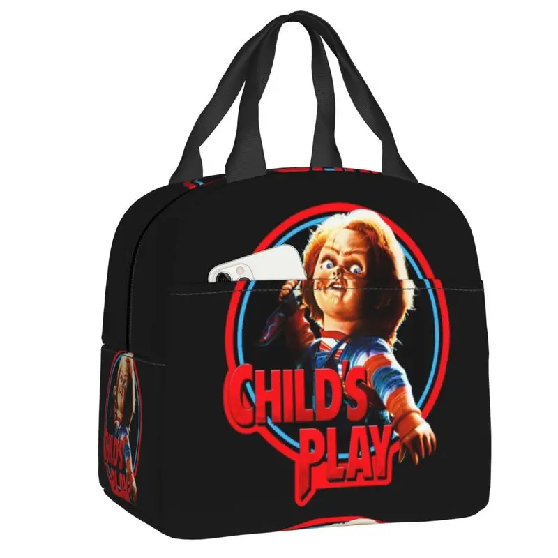 

Детская изолированная сумка-тоут для ланча с рисунком из мультфильма «ужасы»