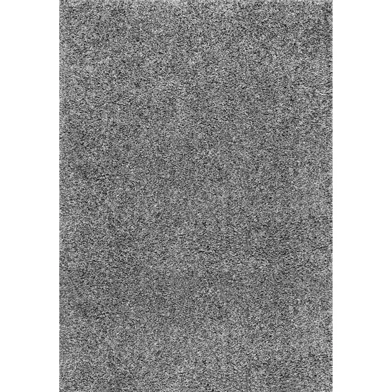 

Contemporary Shag Area Rug, 12' x 18', Gray