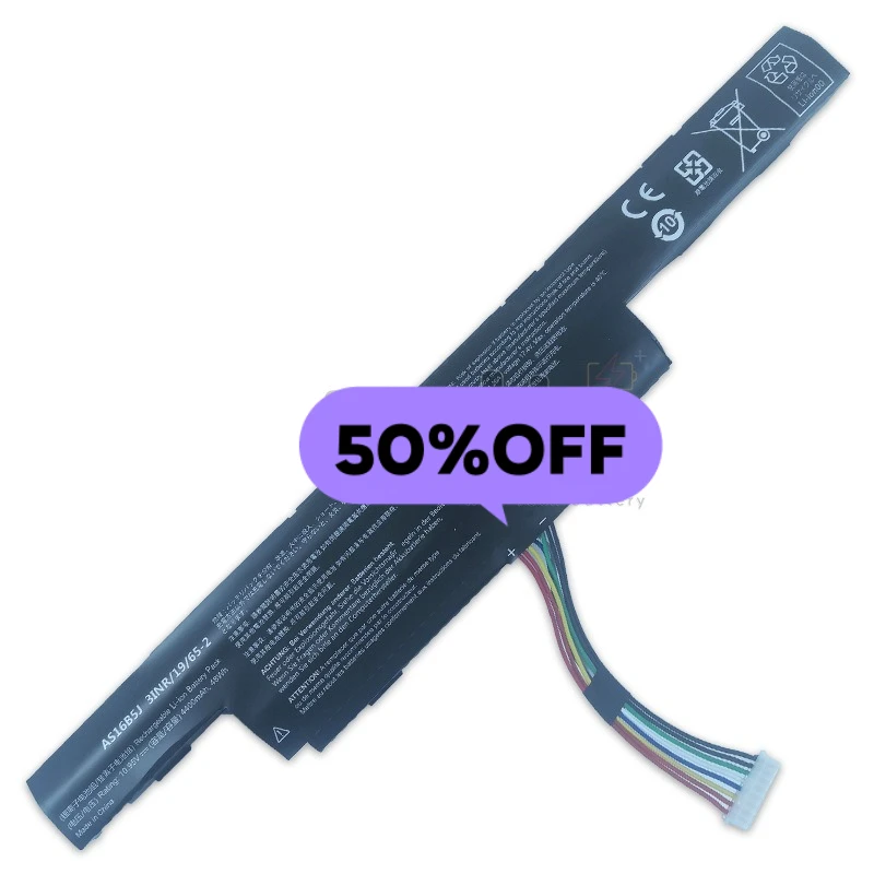 Фото AS16B5J AS16B8JX для Acer Aspire Aspire E15 E5-575GE5-575G-53VG F5-575G Аккумулятор для ноутбука Сменный аккумулятор большой емкости №4