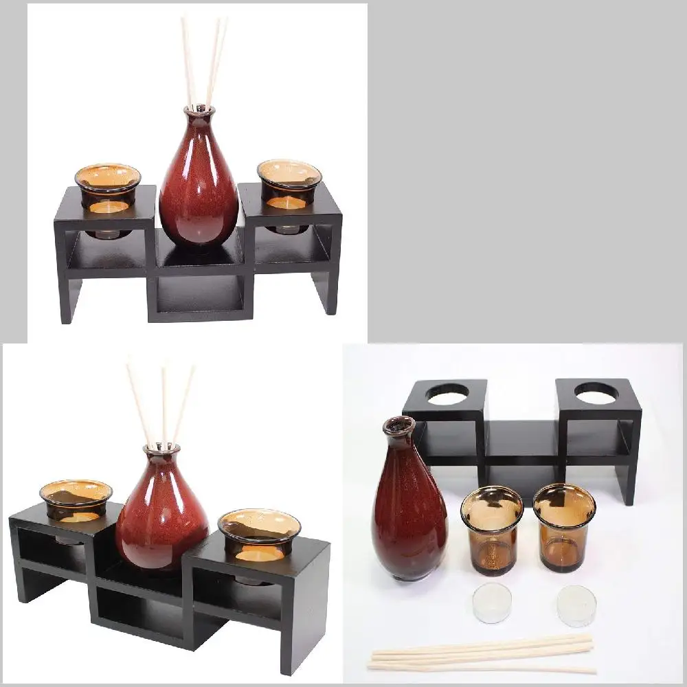 

Relaxing Home Decor Gift Tea Light Candle Holder & Incense, 90 characters max.