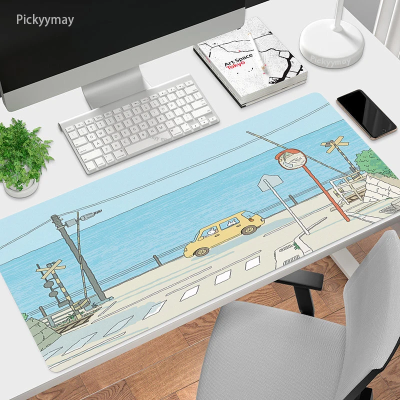 

Kawaii Large Anime Mousepad Gamer Cute Rabbite XXL Gaming Mouse Pad Rubber Carpet Locking Edge Laptop Notebook Office Desk Mat
