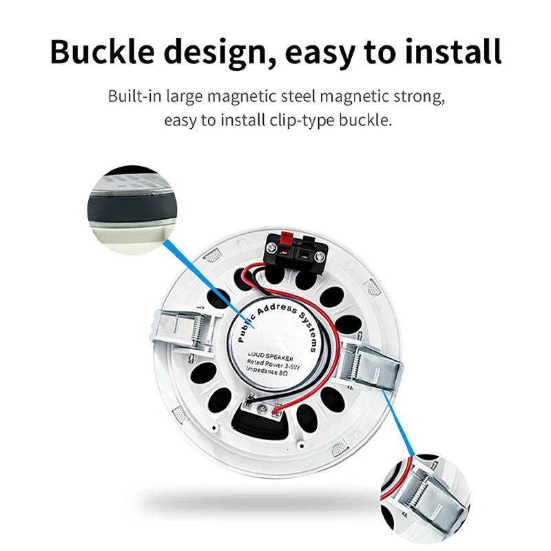 SUMWEE 5-дюймовый потолочный динамик пассивный идеально подходящий для офиса кухни