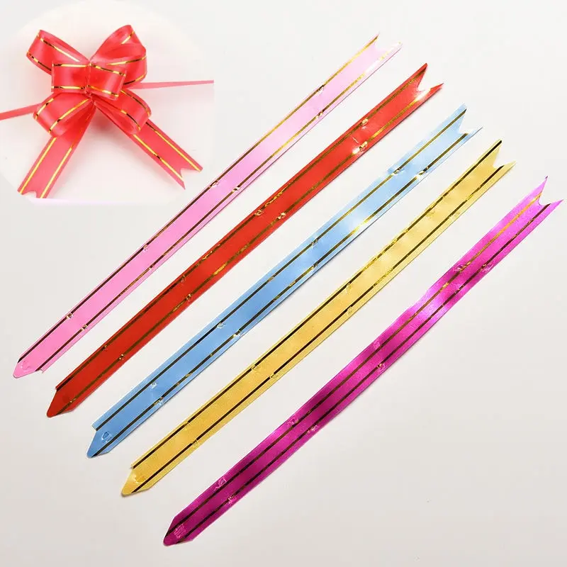 

10 шт./Лот, Новогодняя подарочная упаковка, ленты с бантом, декоративные праздничные цветочные ленты, рождественские украшения для дома