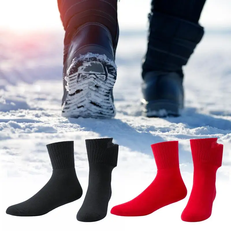 

5V/2A Thermal Cotton Heated Socks Battery Operated Winter Foot Warmer Adjustable TemperatureUnisex Electric Heated Socks