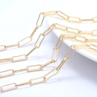 14k real gold plated copper cuban chain for jewelry making diy necklace bracelets chain spool jewelry making supplies