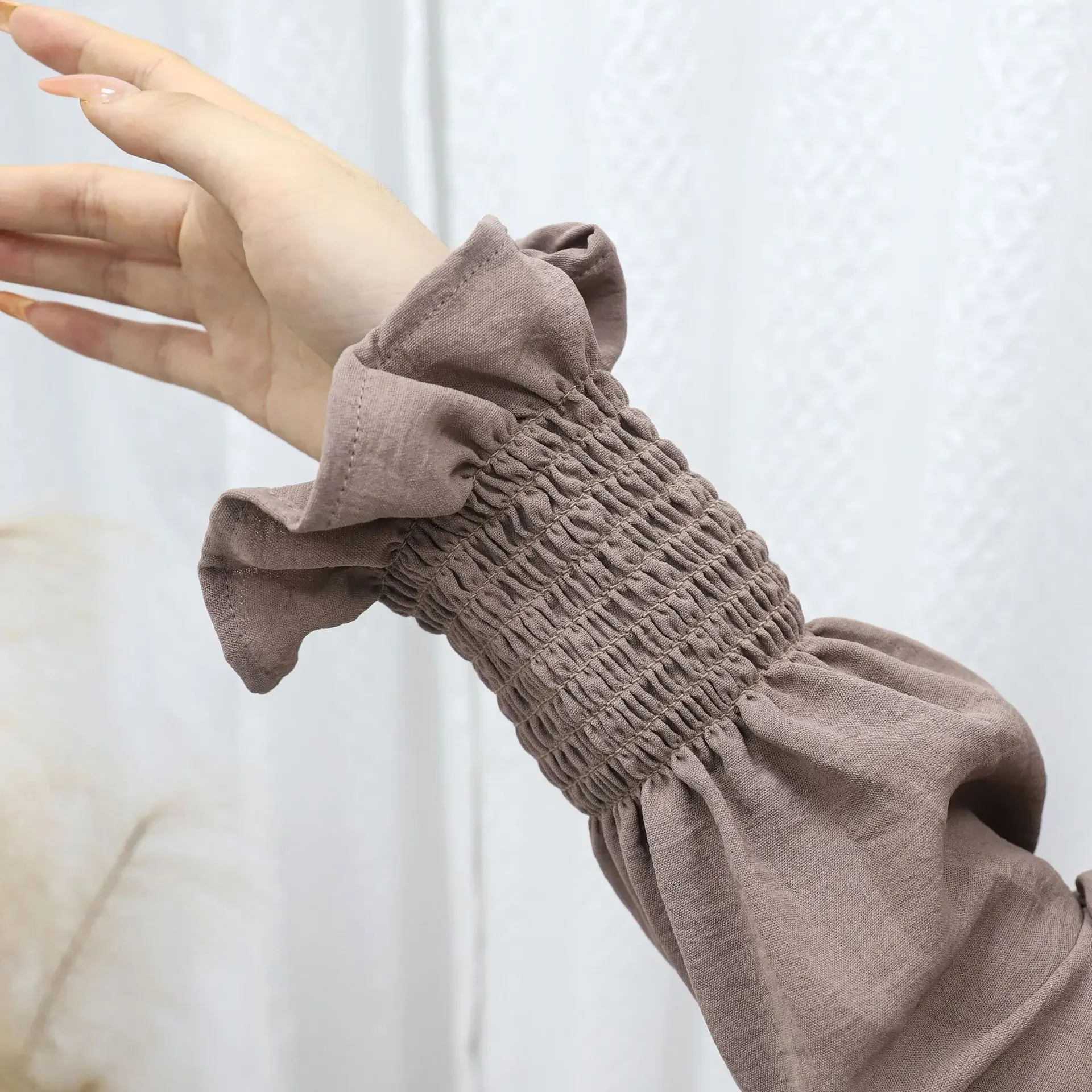 Плиссированный комплект из 2 предметов Amazon Dubai Турция ледяной шелк однотонный