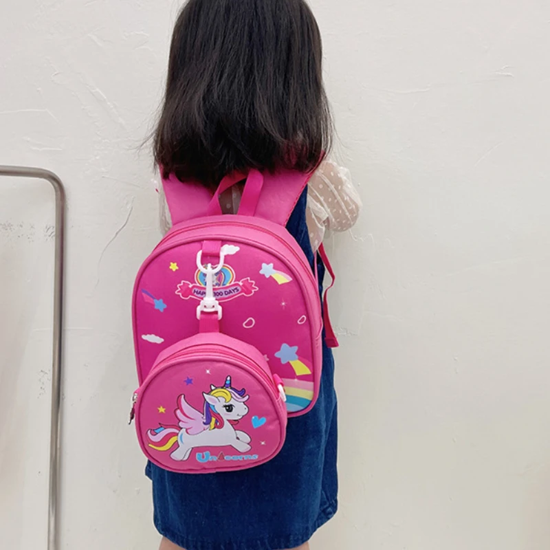 2-piece Children Anime Backpacks Cute Girl Boy Unicorn Backpack 3-6-year-old Kids School Shoulder Bags In Kindergarten Hot New