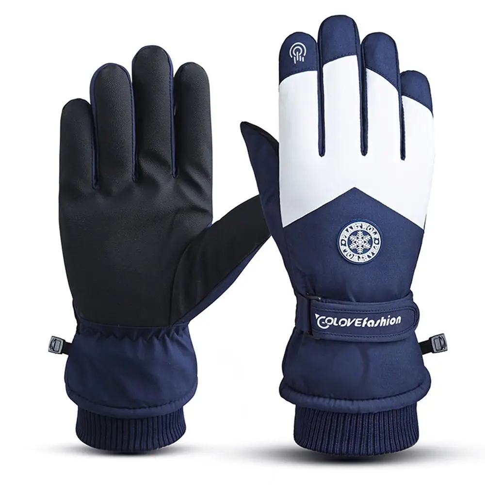 

Waterproof Touch Screen Motorcycle Cycling Fleece Snow Gloves Riding Gloves Ski Gloves PU Leather