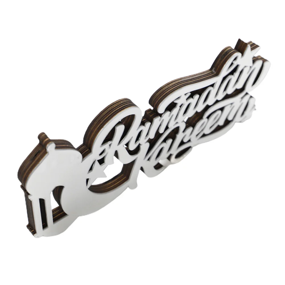 

Eid Festival Wooden Sign Ornament Wooden Desktop Decoration Ramadan Letter Decoration