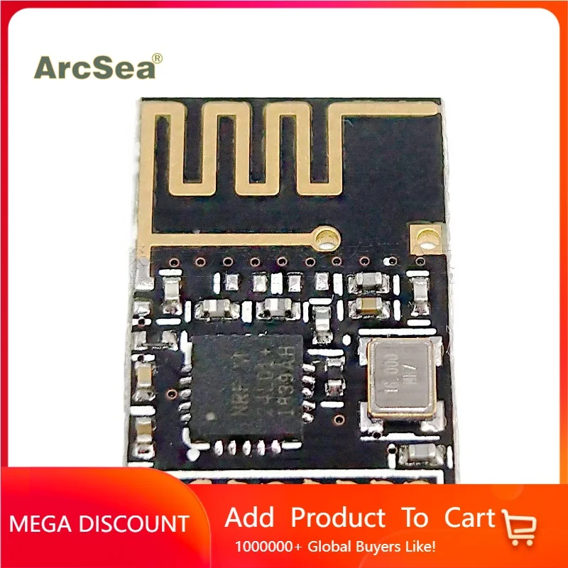 10 шт. мини NRF24L01 + SMD 1,27 мм беспроводной модуль приемопередатчика малого размера