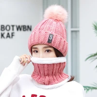 cute fur pom pom ball winter hat for female fashion b label knitted beanies skullies with fleece new warm thick female cap %d1%88%d0%bb%d1%8f%d0%bf%d0%b0