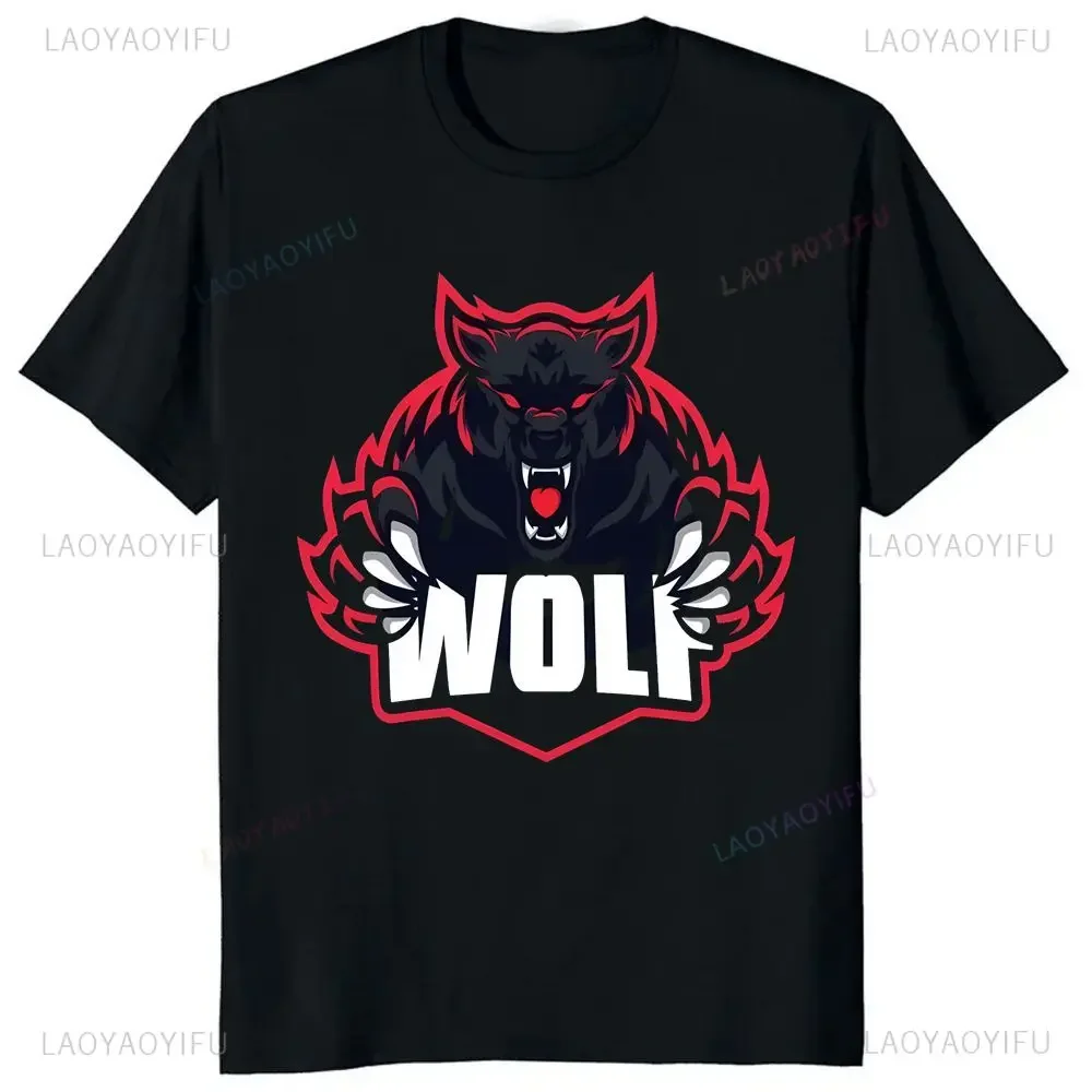 Уличная одежда футболка с принтом топ Wolfskin Hunter трендовая в стиле Харадзюку