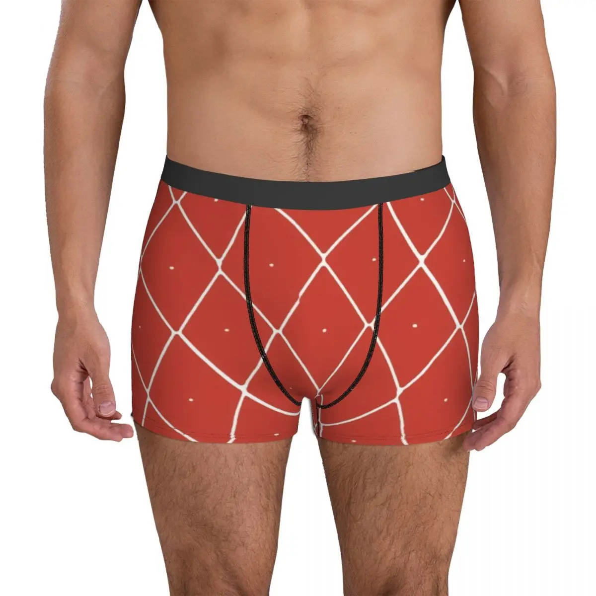 

Трусы-боксеры женские с красным узором, под заказ