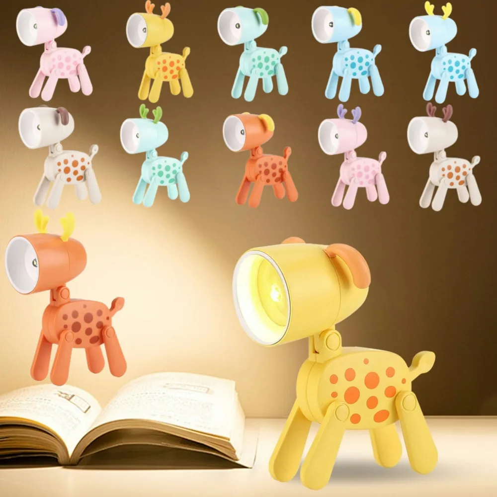 

Mini LED Nightlight Battery Lamp Folding with Ears Children Nightlight Home Ornament Creative Craft for Baby Kid Bedroom Decor