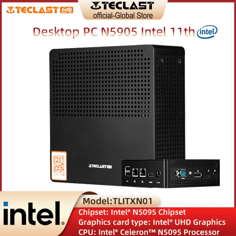 Настольный ПК Teclast NUC N5905 Intel 11th DDR4 8 Гб M.2 NVME 2280 256 ГБ SSD Windows11/10 4K HDMI DP Type-C мини игровой
