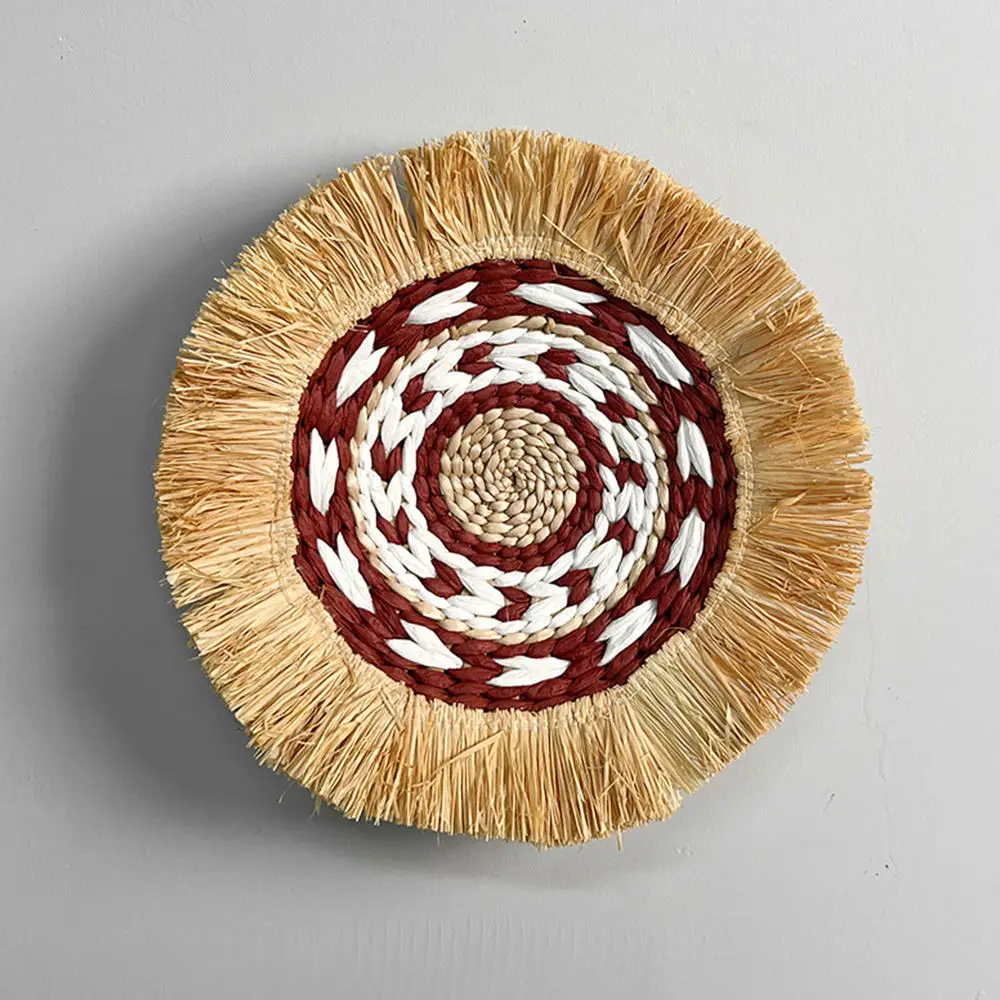 

Подвесная круглая корзина из растительного волокна