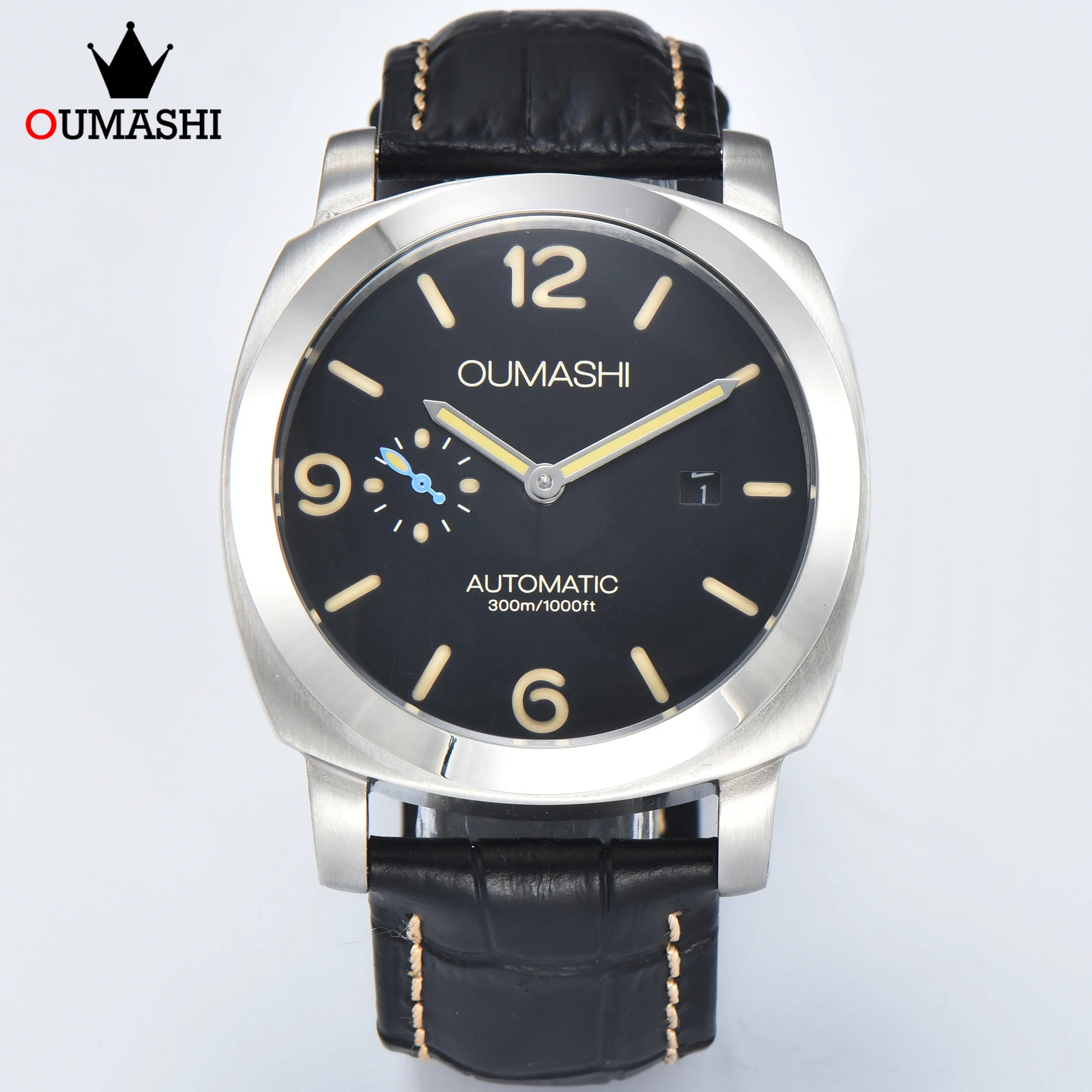 Часы OUMASHI 44 мм ST2555 Мужские механические часы из нержавеющей стали с