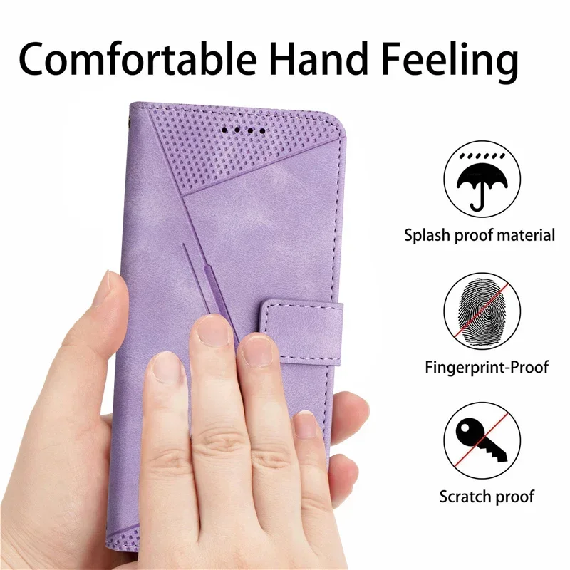 G35 G55 Case Solid Color Leather Wallet Phone Cover For Motorola Moto G85 G34 G45 E14 G04 G24 G14 Magnetic Funda
