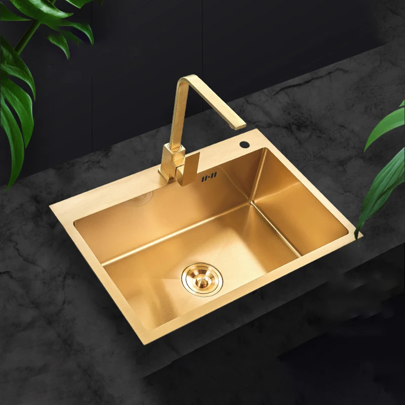 

Сливная версия, кухонная раковина, смесители с нижним креплением из нержавеющей стали, кухонная Золотая раковина с фильтром, моющаяся раковина, товары для дома