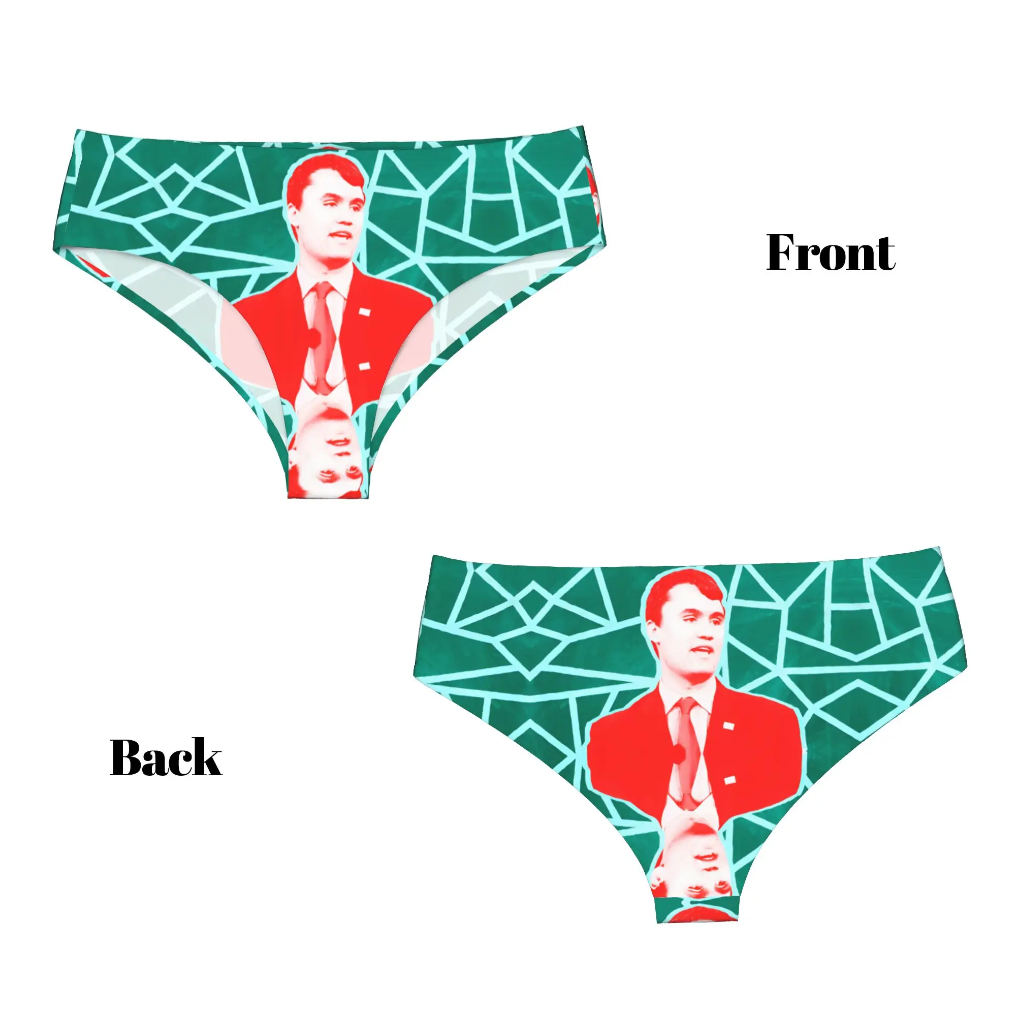 Фото Женские трусы Custom Charlie Kirk: комфортные, эластичные, стрейчевые №4