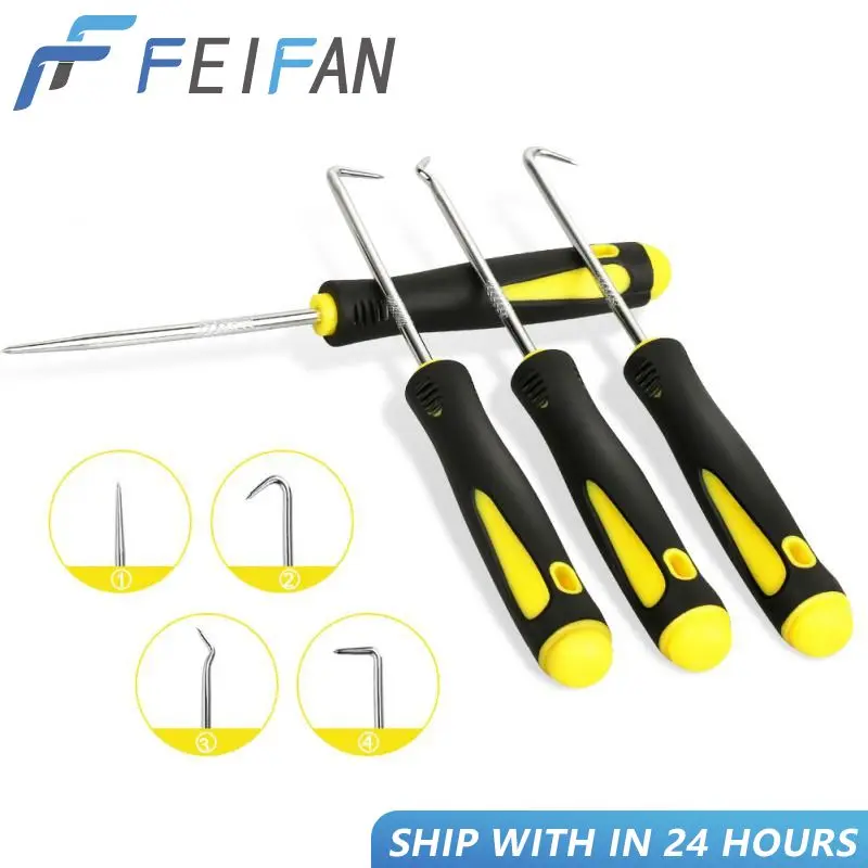 

4Pcs/set Car Auto Vehicle Oil Seal Screwdrivers Set O-Ring Gasket Puller Remover Pick Hooks Repair Bicycle Tools Accessories