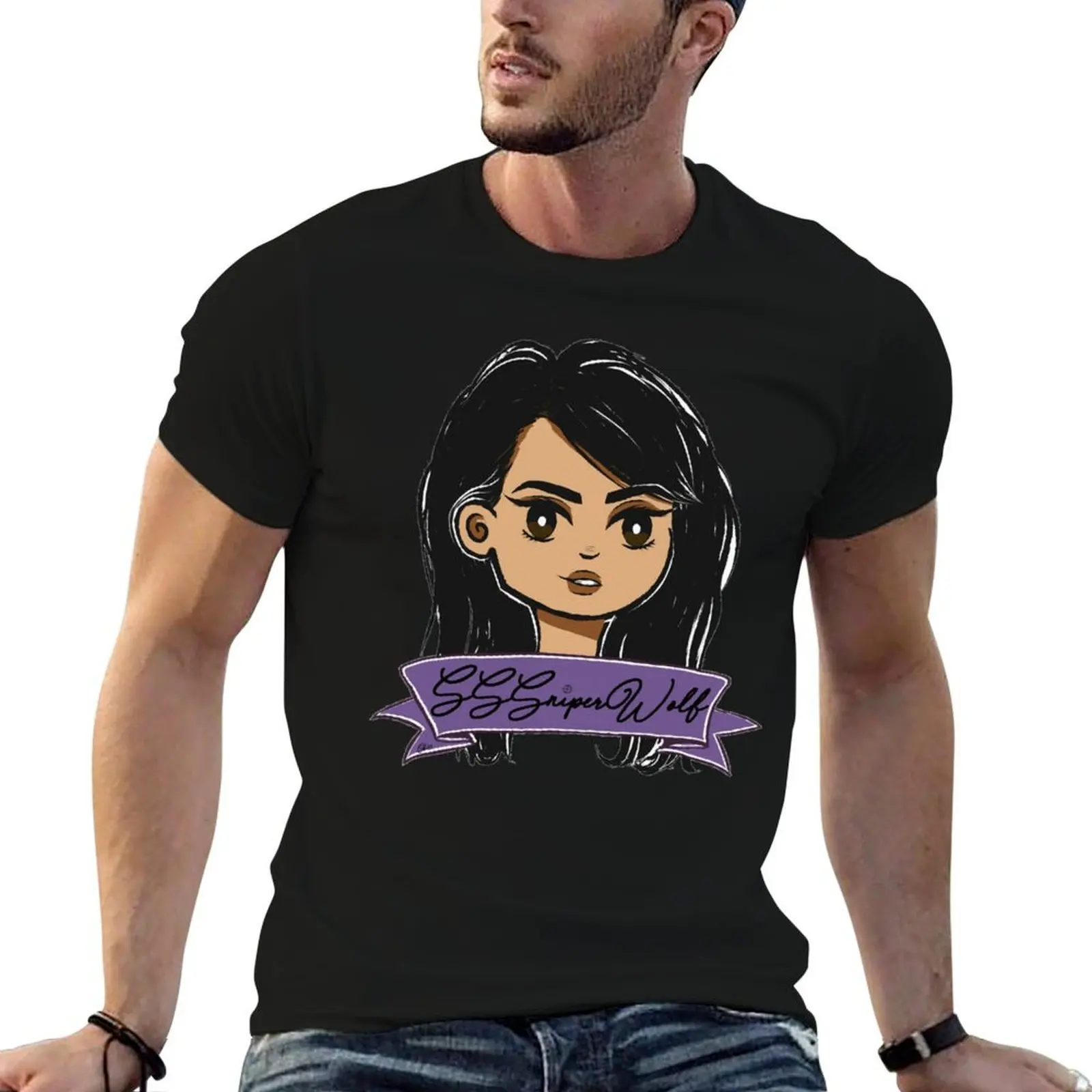Фото Футболка sssniperwolf, мужские футболки с графическим принтом, винтажные мужские футболки, футболки с принтом для мужчин, футболка №1