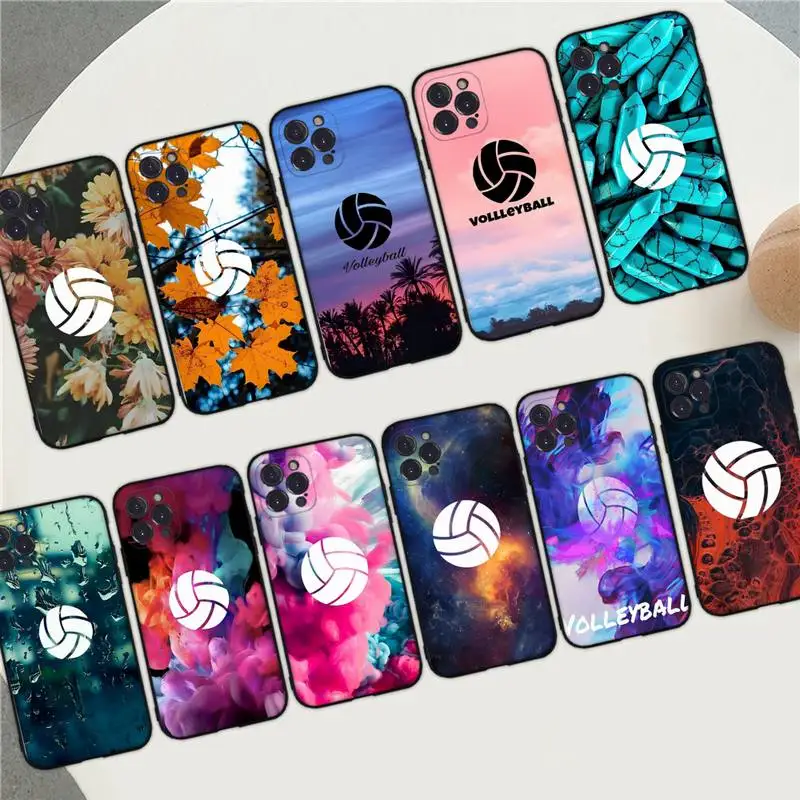 

Volleyball Painted Phone Case For iPhone 14 11 12 13 Mini Pro XS Max Cover 6 7 8 Plus X XR SE 2020 Funda Shell