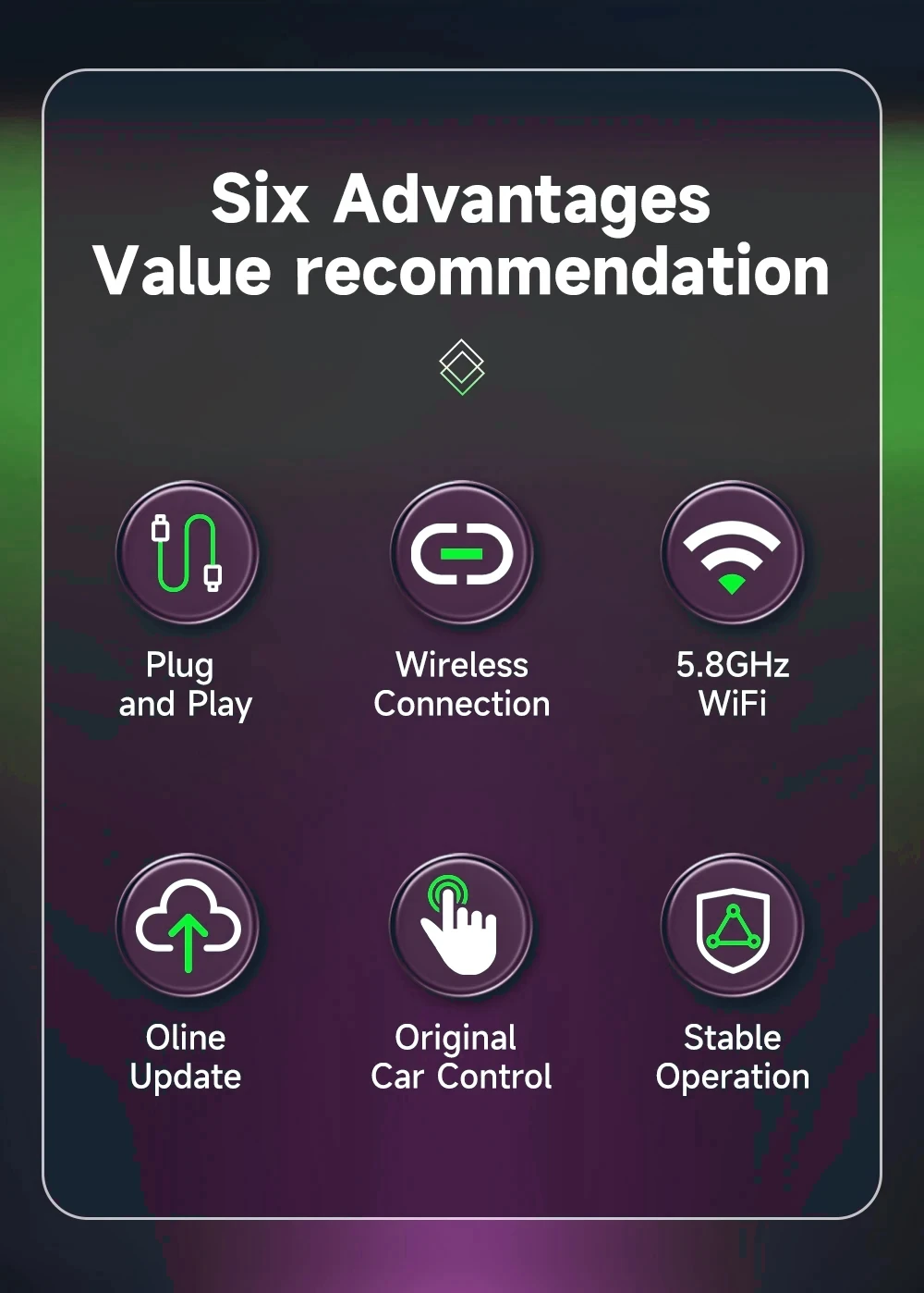 Автомобильный беспроводной адаптер для Apple Carplay на Android 2 в 1 умный ключ