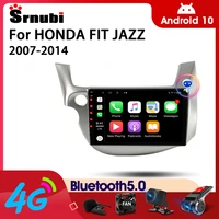 srnubi android 10 car radio for honda fit jazz 2007 2014 multimedia video player 2din 4g gps navigation carplay dvd head unit