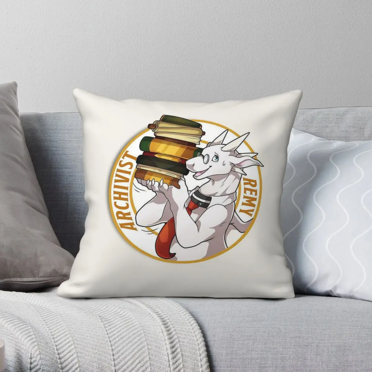 Архитвист Реми Ангелы с чешуйными крыльями наволочка из полиэстера льняная