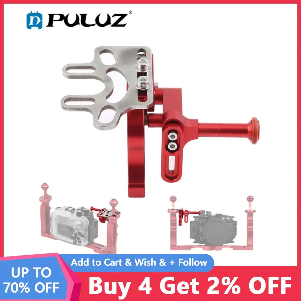

PULUZ New Upgraded Adjustable Shutter Trigger Extension Rod for Gopro 9 Action Cameras Diving Mount SLR Underwater Tray Adapter