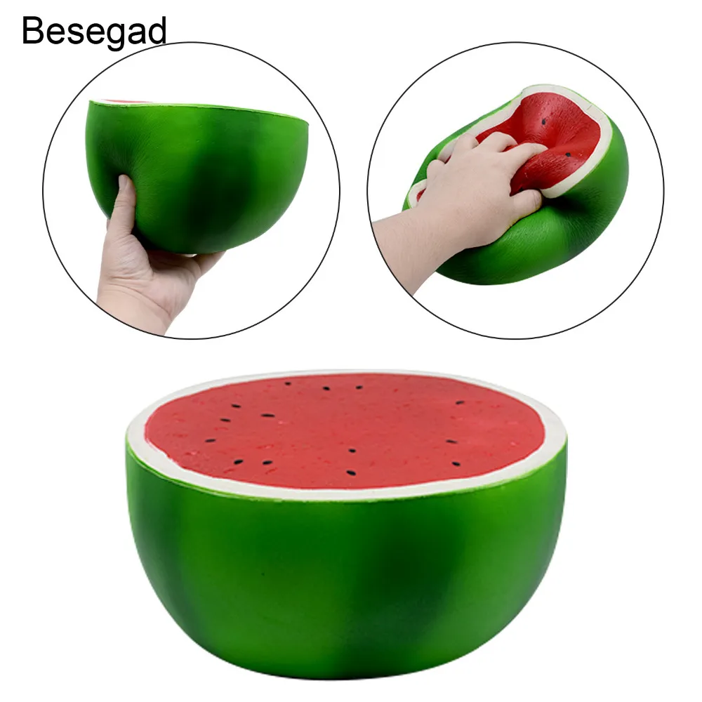 

Besegad 24.5CM Big Cute Kawaii Jumbo Squishy Watermelon Fruit Squeeze Squishi Super Slow Rising Toy for Relieves Stress Anxiety