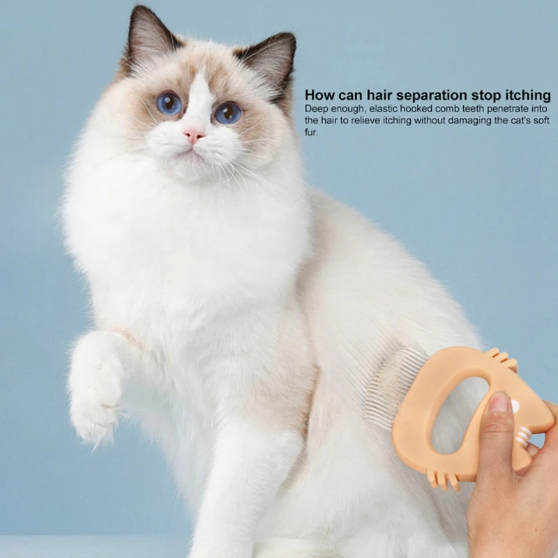 

Pet Combs Hair Remover Brush Massage Comb Brush Shell Shape Remove Loose Hairs Pet Grooming Tools
